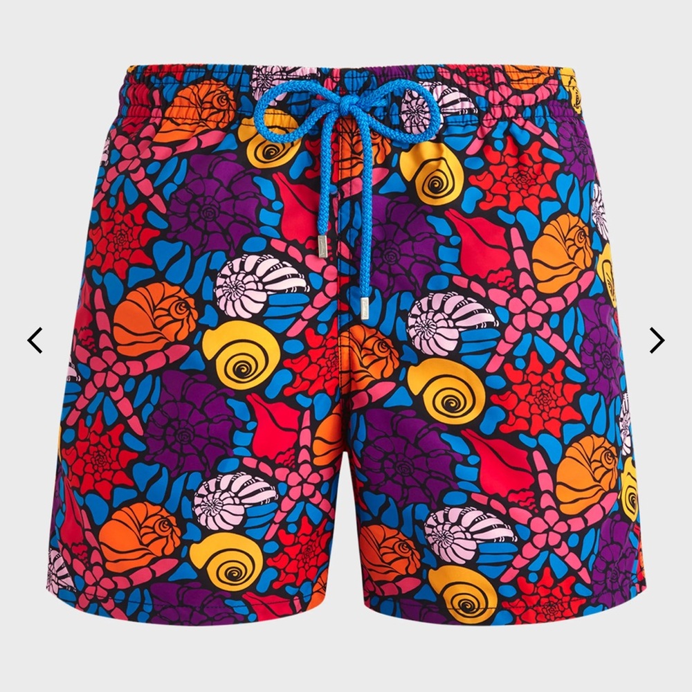 Vilebrequin Noumea Sea Shells Vibrant Multicolor Swim Shorts NWT!